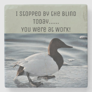 Funny Duck Hunting Stone Coaster