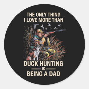 Funny Duck Hunting Waterfowl Goose Hunting Men Dad Classic Round Sticker