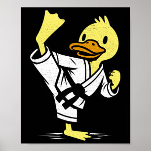 Funny Duck Karate Martial Arts Memes Co. Duck Kara Poster