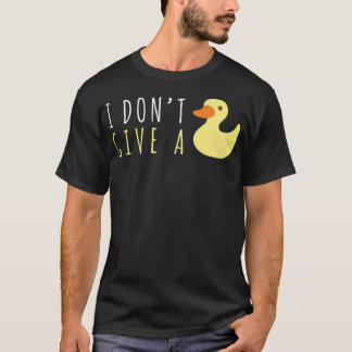 Funny Duck Lover I Dont Give A Duck Rubber pet dog T-Shirt