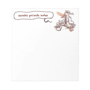 funny duck lying on floor cartoon custom notepad