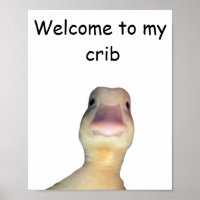Funny Duck Meme – “Welcome to My Crib” Cute Animal