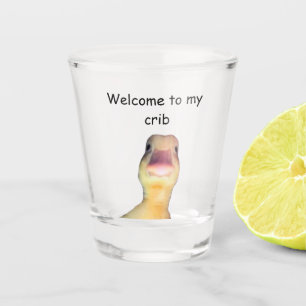 Funny Duck Meme – “Welcome to My Crib” Cute Animal Shot Glass