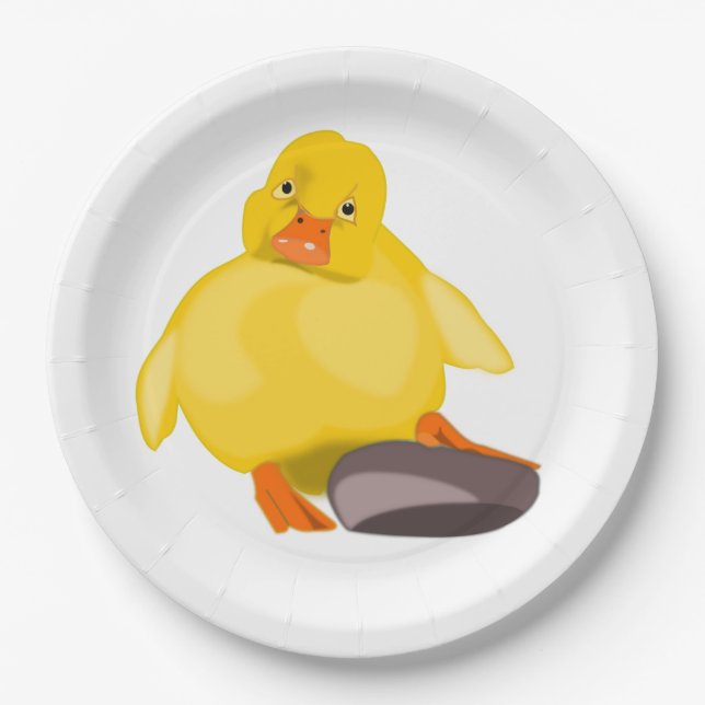 Funny Duck Paper Plates - Customizable (Front)