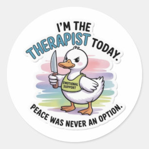 Funny Duck Peace Was Never An Option Sticker - Emo