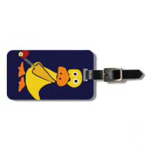 Funny Duck Playing Golf Primitive Art