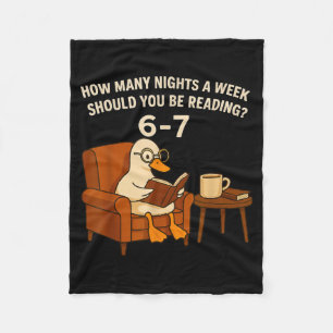 Funny Duck Reading Book 67 Six Seven Meme Fleece Blanket