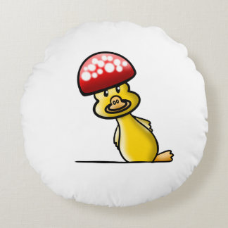 Funny duck round pillow