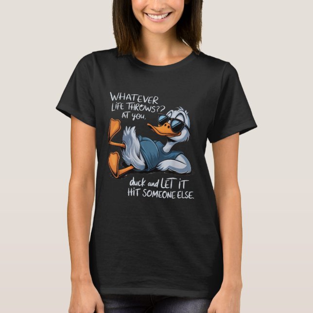 Funny Duck Shirt Funny Quote Graphic Tees For Men  (Front)