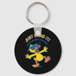 Funny Duck Shirt Funny Quote Graphic Tees For Men Keychain