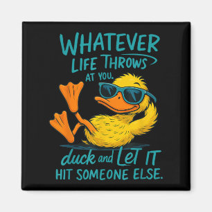 Funny Duck Shirt Meme Quote Graphic Tees For Men W Magnet
