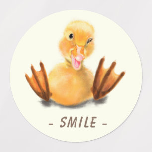 Funny Duck Stickers Smlie - Custom Text