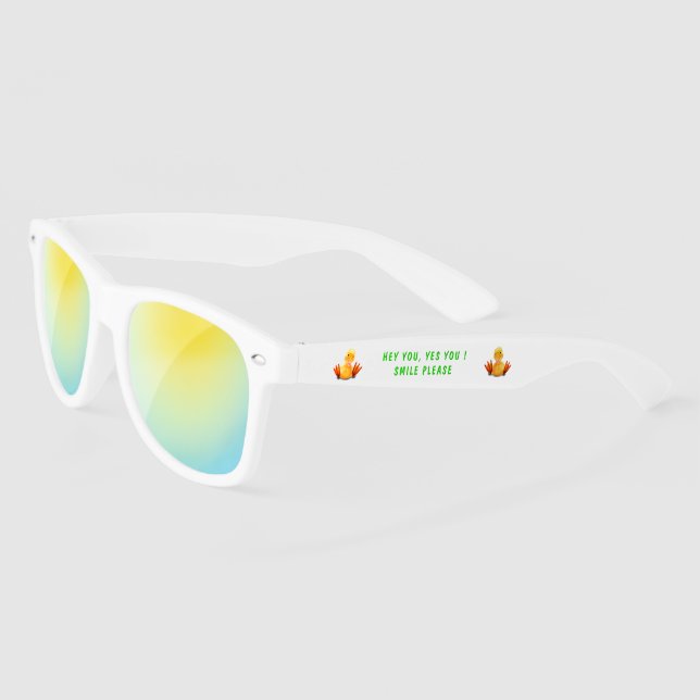 Funny Duck Sunglasses - Custom Text (Left)