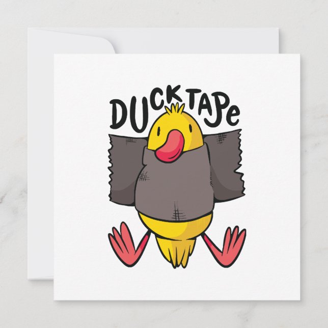 Funny Duck Tape Invitation (Back)