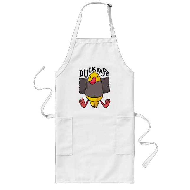 Funny Duck Tape Long Apron (Front)