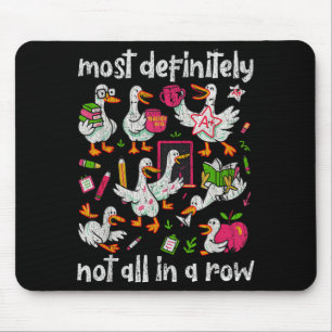 Funny duck teacher educator back to school  mouse pad