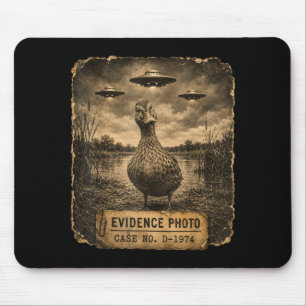 Funny duck ufo evidence photo alien humour mouse pad