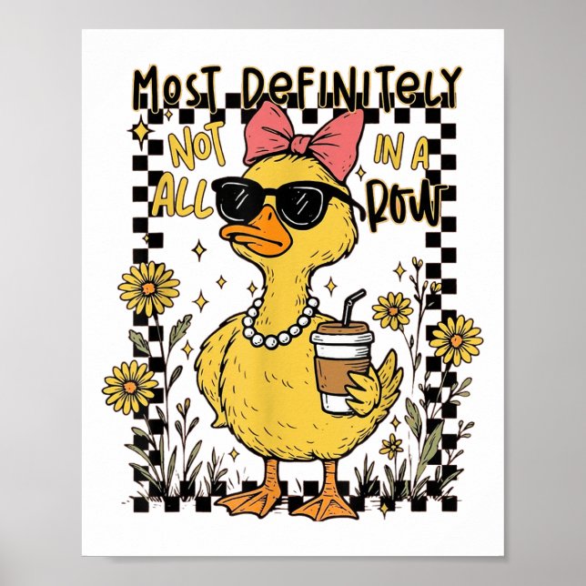 Funny Ducks Most Definitely Not All In A Row Hilar Poster (Front)