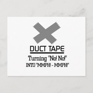 Funny Duct Tape Design Postcard