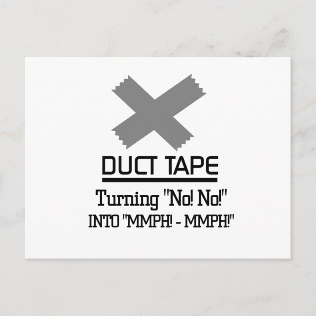 Funny Duct Tape Design Postcard (Front)