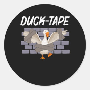 Funny Duct Tape Humour Duck Animal Sarcastic Classic Round Sticker