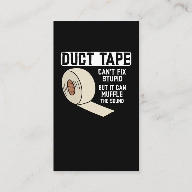 Funny Duct Tape Joke Men Husband Father Business Card (Front)