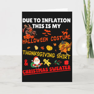 Funny Due To Inflation This Is Xmas New Year's Eve Card