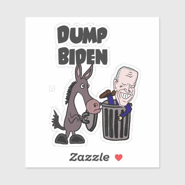 Funny Dump Joe Biden Cartoon (Sheet)