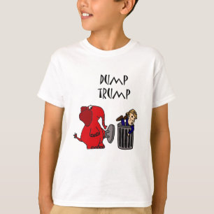 Funny Dump Trump Political Cartoon Art T-Shirt