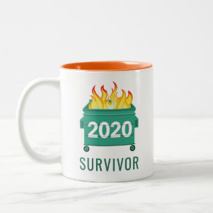 Funny Dumpster Fire 2020 personalized Two-Tone Coffee Mug