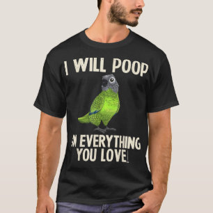 Funny Dusky Conure Design Parrot Lover Men Women P T-Shirt