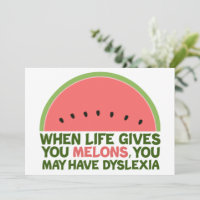 Funny Dyslexia Card