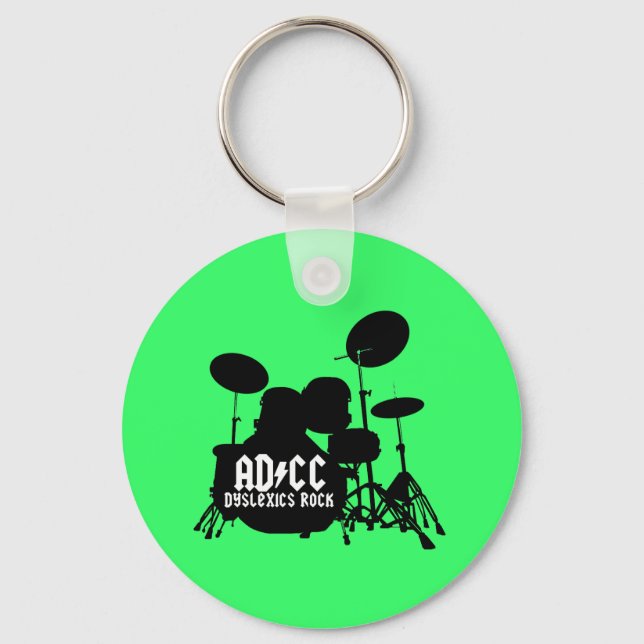 Funny Dyslexic Keychain (Front)