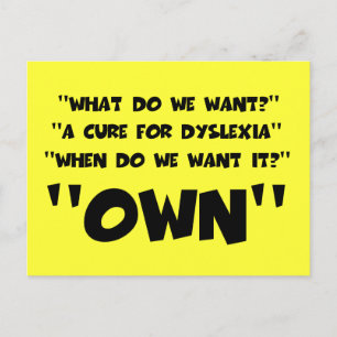 Funny dyslexic postcard
