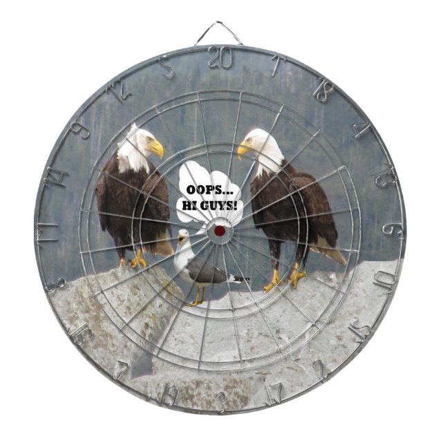 Funny Eagles and Seagull Dartboard (Front)