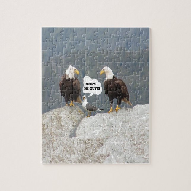 Funny Eagles and Seagull Jigsaw Puzzle (Vertical)