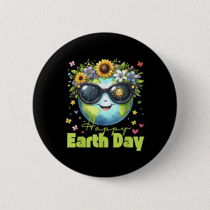 Funny Earth Day 2025 Save The Planet Cute Sungles 2 Inch Round Button