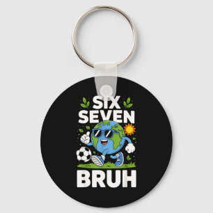 Funny earth day 67 meme bruh soccer pajamas sports keychain