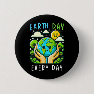 Funny Earth Day Save The Planet Cute Earth Day 2 Inch Round Button