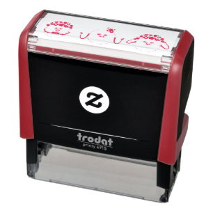 Funny earth planet self-inking stamp
