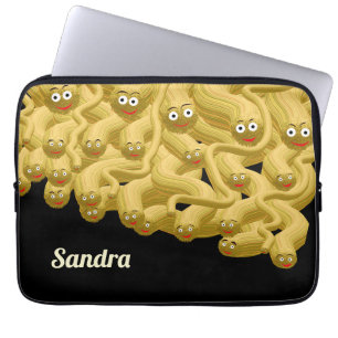 Funny earthworms laptop sleeve