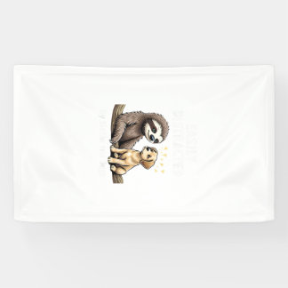 Funny Easily Distracted By Sloths and Dogs T-Shirt Banner