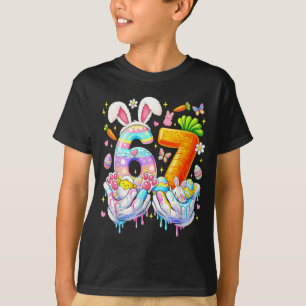 Funny Easter 67 Six Seven Bunny Eggs Mem Women T-Shirt