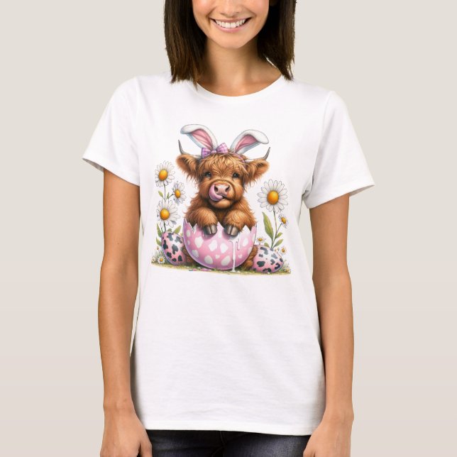 Funny Easter Baby Cow T-Shirt (Front)