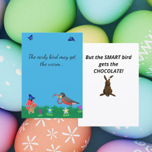Funny Easter Bird Pun Flat Holiday Card