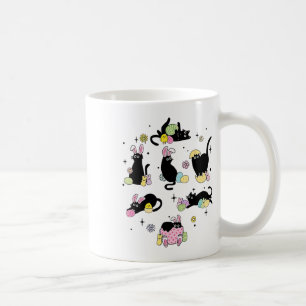 Funny Easter Black Cat Easter Day Cat Egg Coffee Mug
