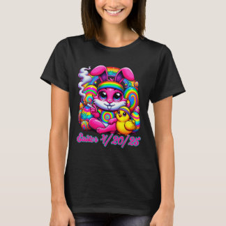 Funny Easter Bunny Chick Smoking  T-Shirt