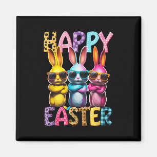Funny Easter Bunny Cool Bunnies Happy Easter Kids  Magnet
