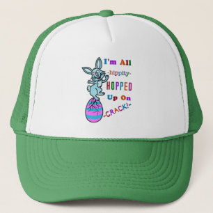 Funny Easter Bunny Cracked Egg Humour Trucker Hat
