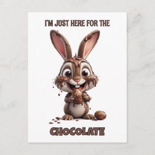 Funny Easter Bunny – Cute & Playful Easter Design Holiday Postcard